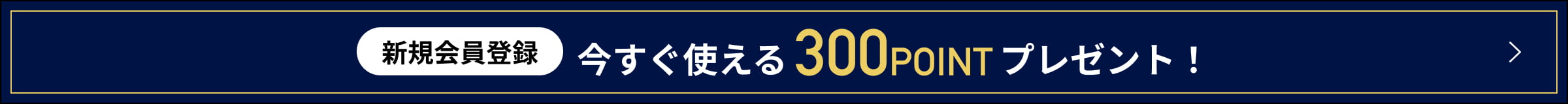 新規会員登録 今すぐ使える300 POINTプレゼント