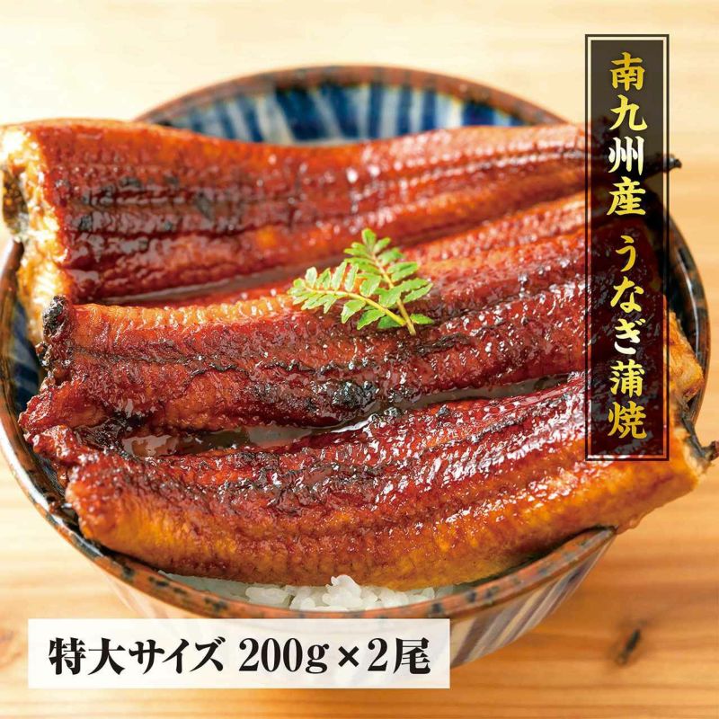 南九州産うなぎ　長焼き200g　2尾　【自宅用】