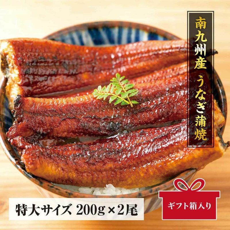 南九州産うなぎ　長焼き200g　2尾　【ギフト用】