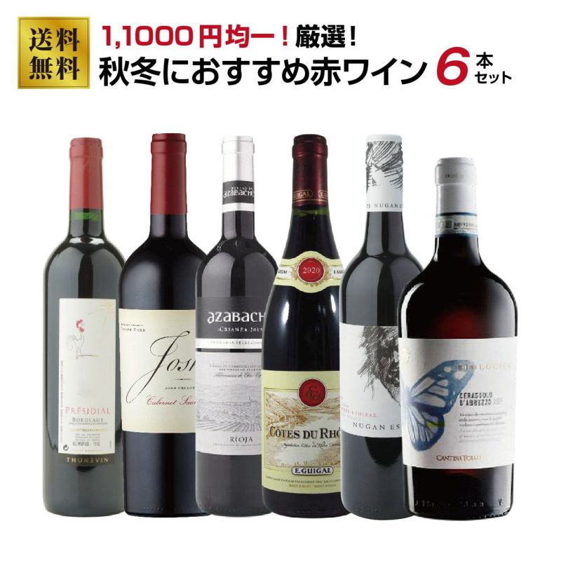 11,000円均一！厳選！秋冬におすすめ赤ワインセット